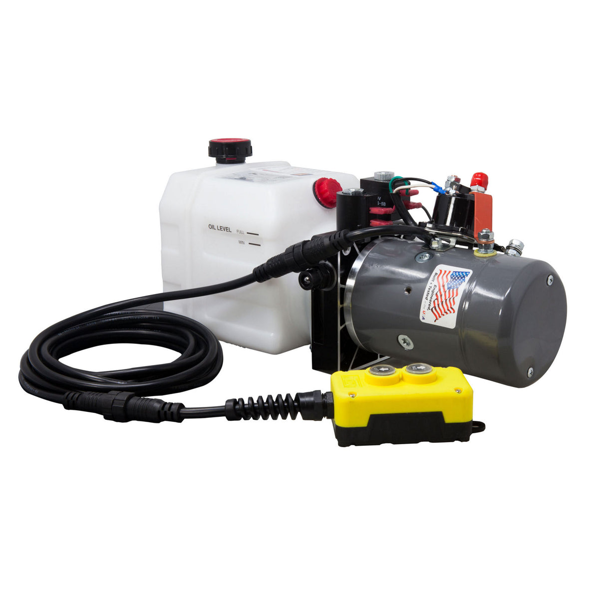 Dexter DC-4442 KTI Hydraulic Pump, 12V Double Action Pump, 3 Quart Reservoir,