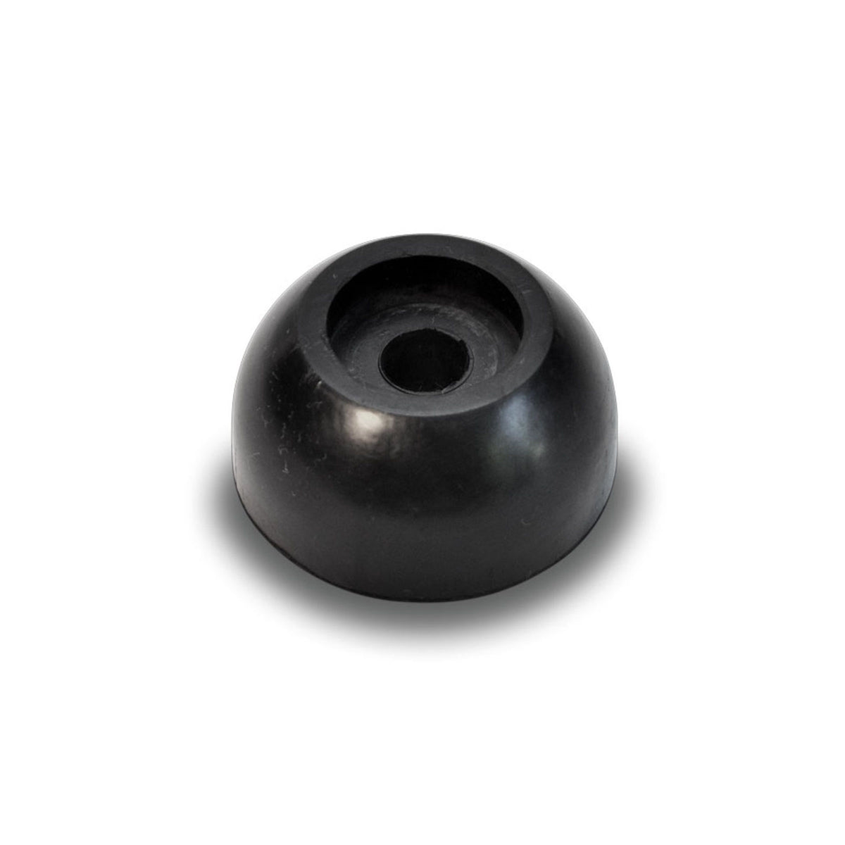 MBR250R-EC Side Guide End Cap, Black Rubber, 5/8" Hole, 2 1/2" W