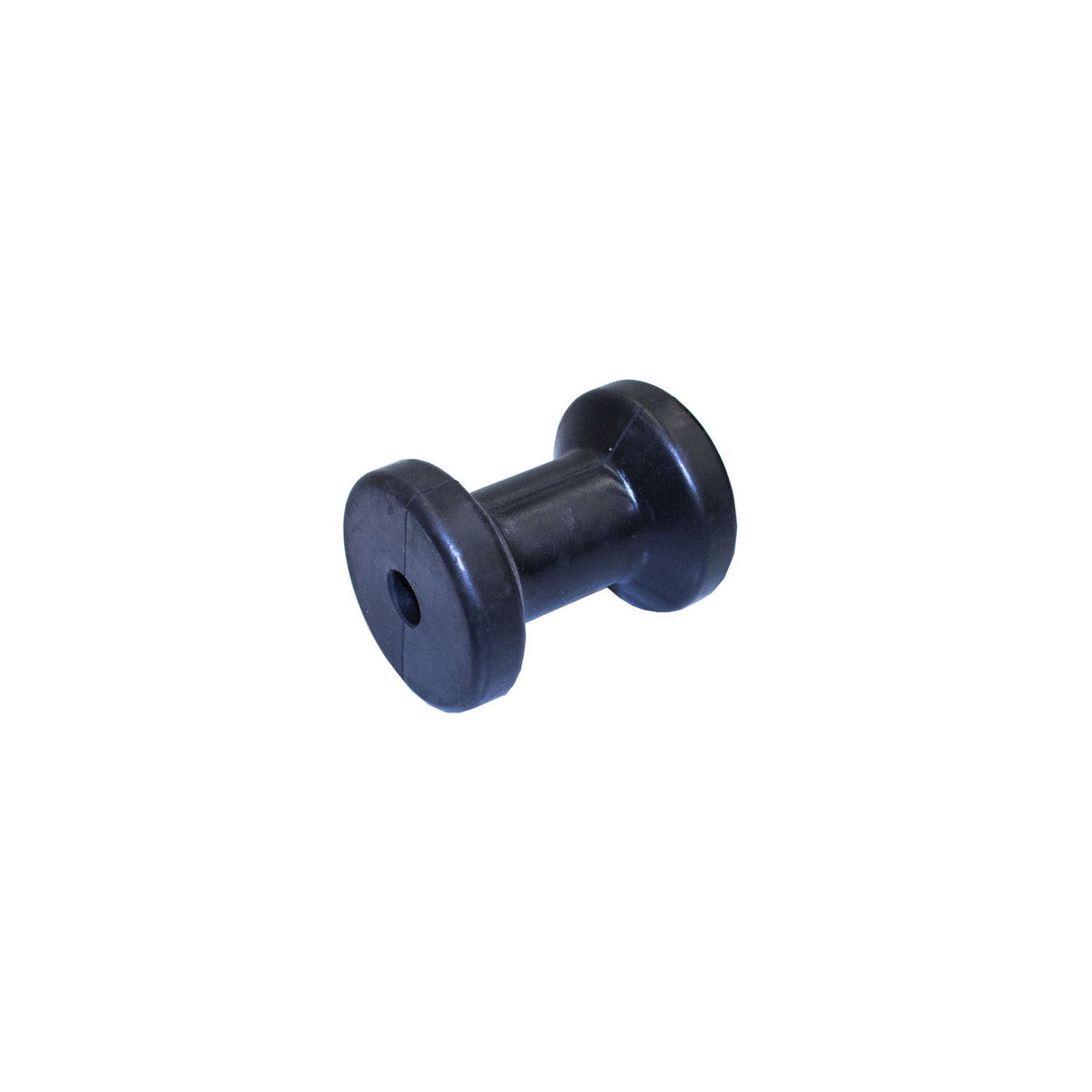 MBR4RS Keel Roller, Spool Type, Black Rubber, 4" L, 5/8" Hole
