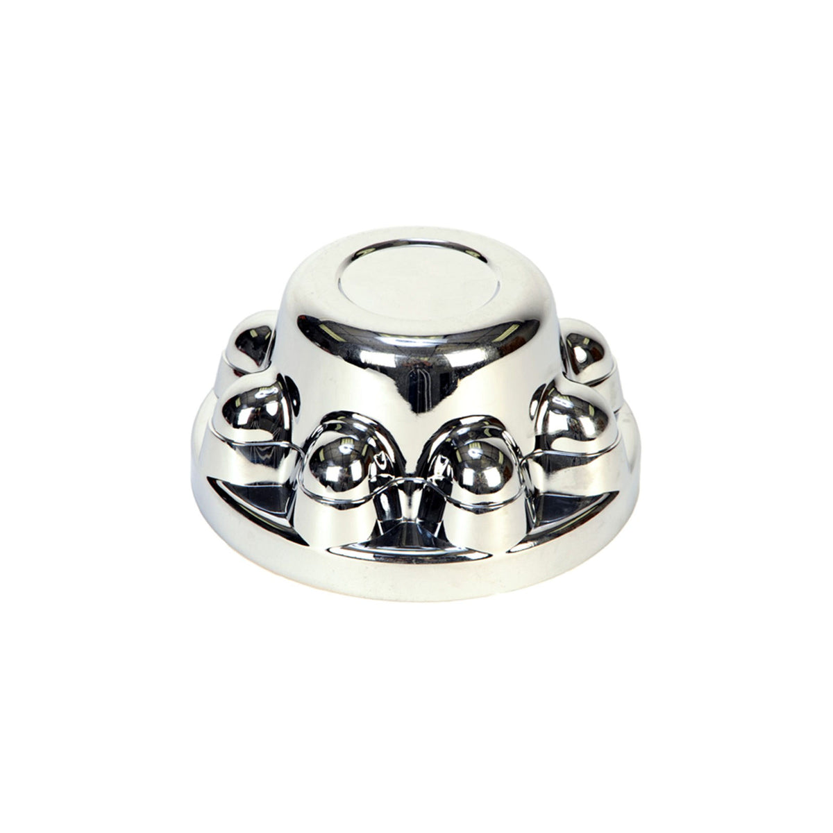 QT765C Hub Cover, 8 On 6.5 For 13/16 Hex Lug Nut, Chrome Plastic