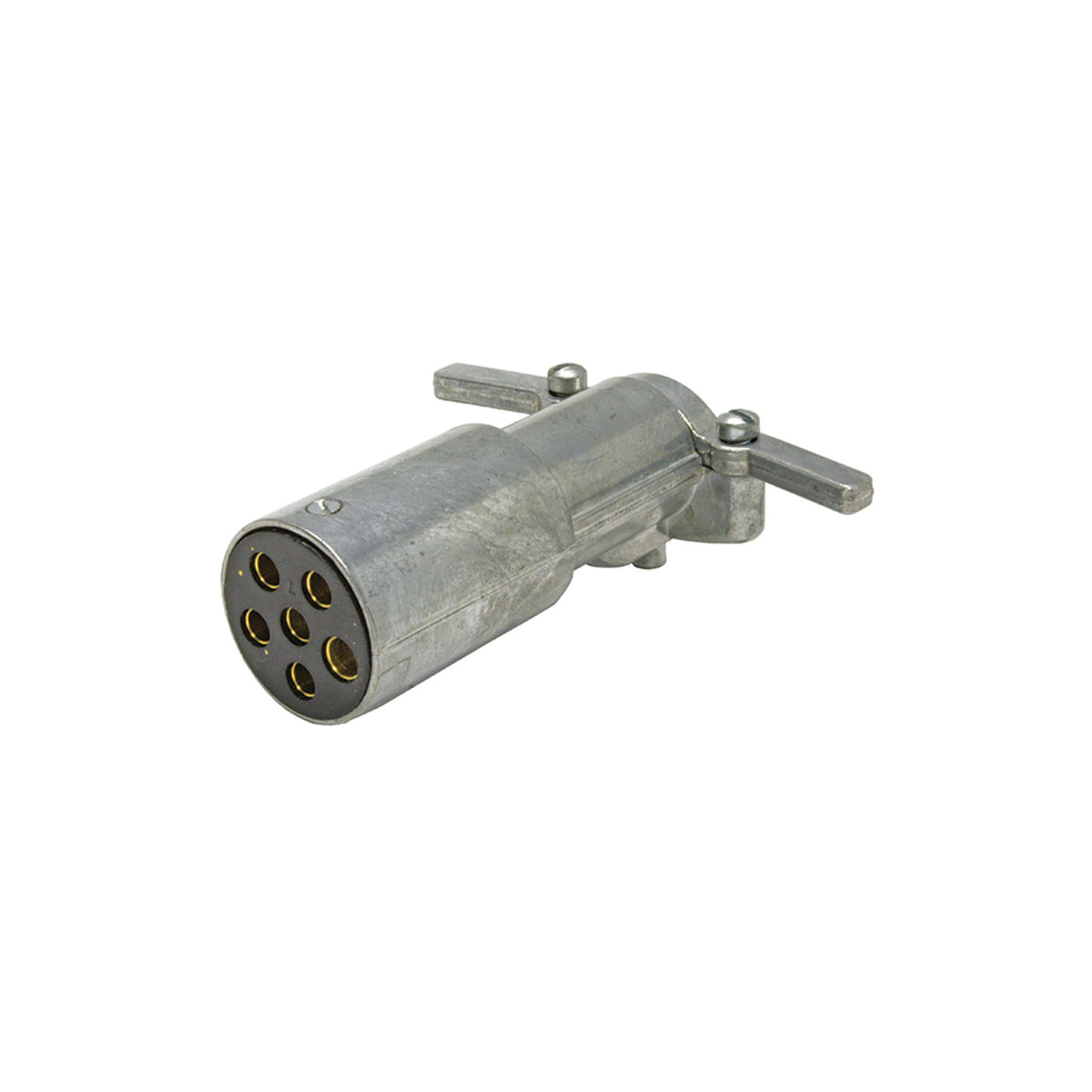 Pollak S603 Trailer Electrical Connection: Zinc 6-Way Round, 12-24 Volts, 40 Amp