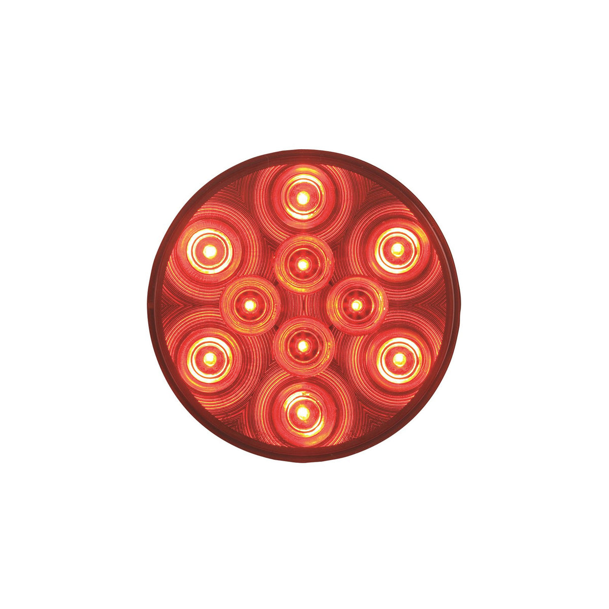 STL-43RB Optronics LED Stop, Turn & Tail Light, 4" Red Round, 10 Diode, Grommet