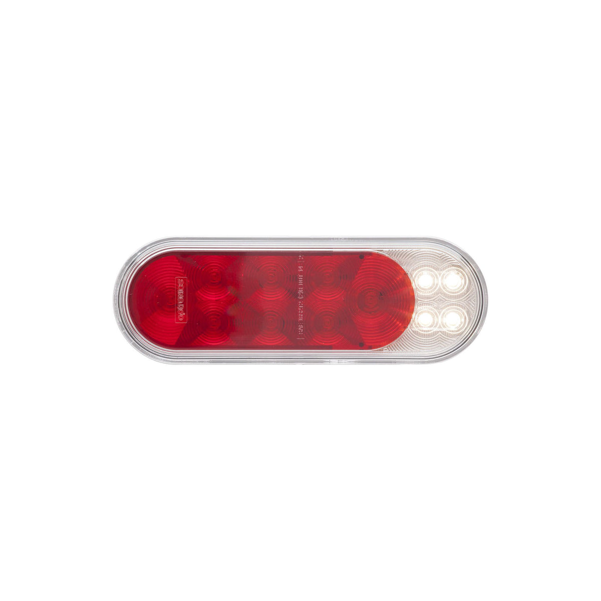 STL211RB Optronics LED Stop, Turn & Tail with Backup 6" Wide Red / White Oval