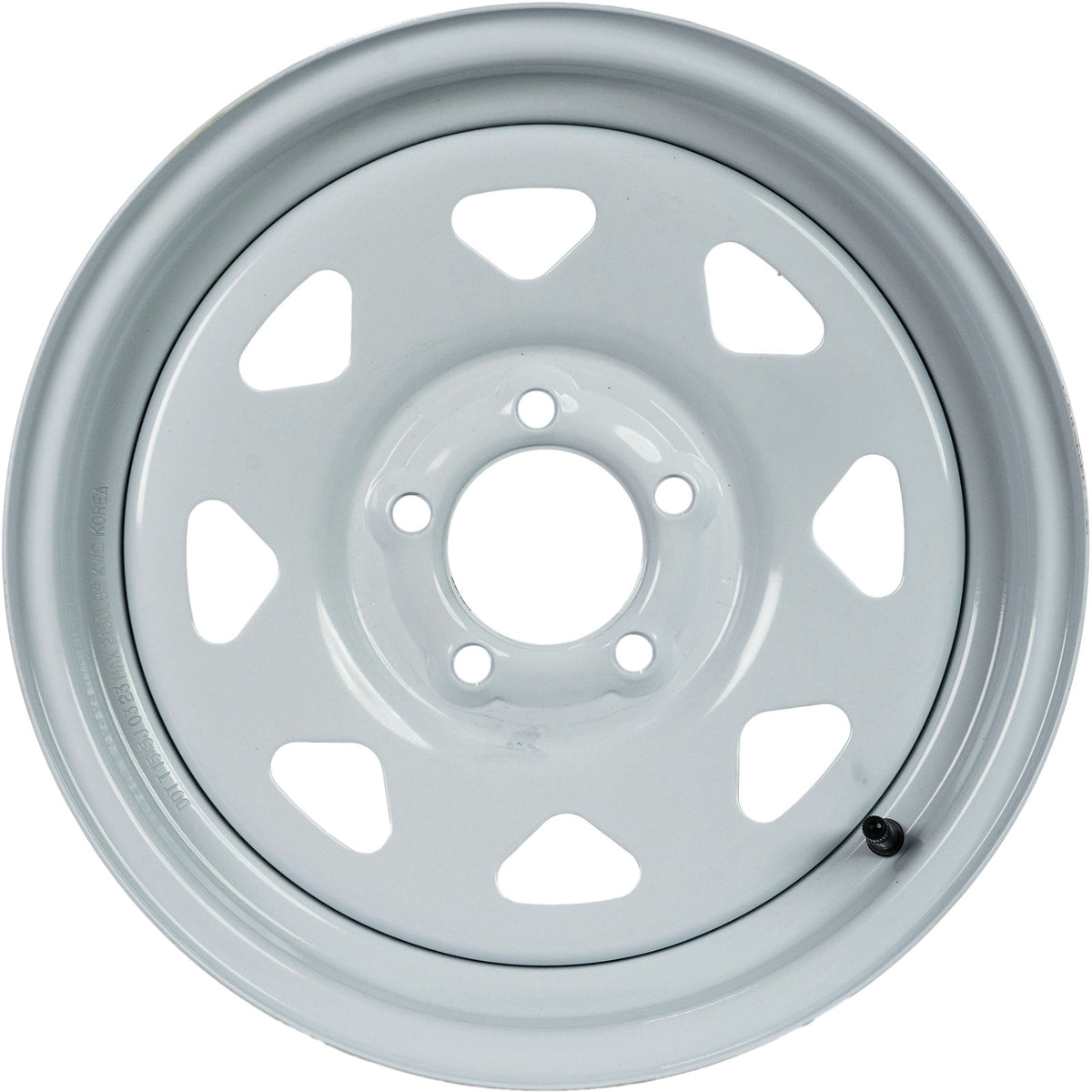 WH155-545WS Wheel Only, 15"x5", 5 on 4.5" Bolt Pattern, Steel White Spoke,