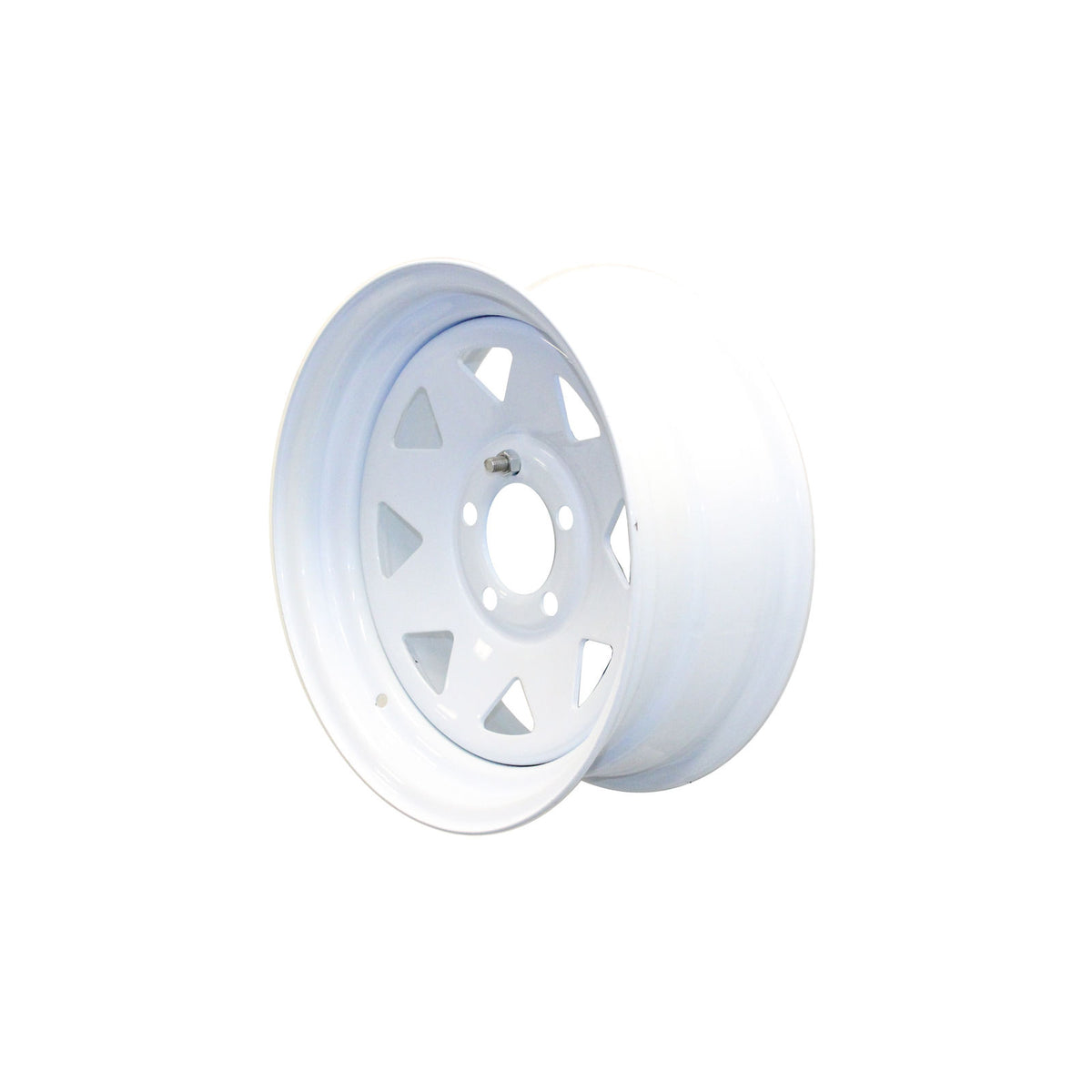 WH156-5WS Wheel Only, 15"x6", 5 on 4.5" Bolt Pattern, Steel White Spoke, 3.19"