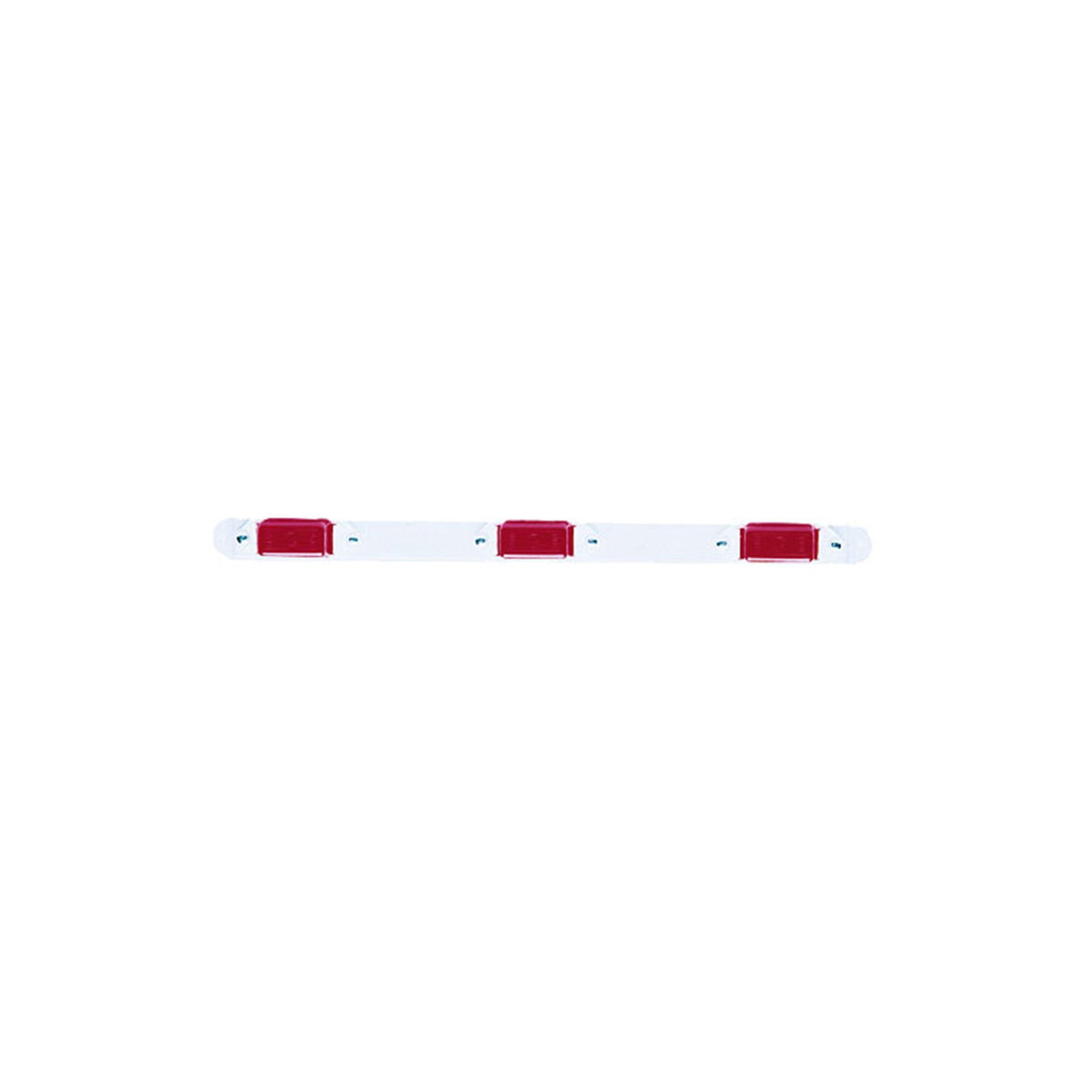107-3R Peterson Incandescent Identification Bar Light, 16.63" Red, 3 Bulb, Mini