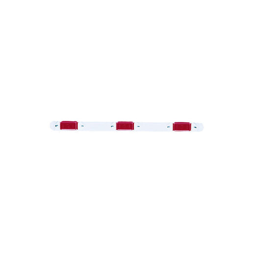 107-3R Peterson Incandescent Identification Bar Light, 16.63" Red, 3 Bulb, Mini