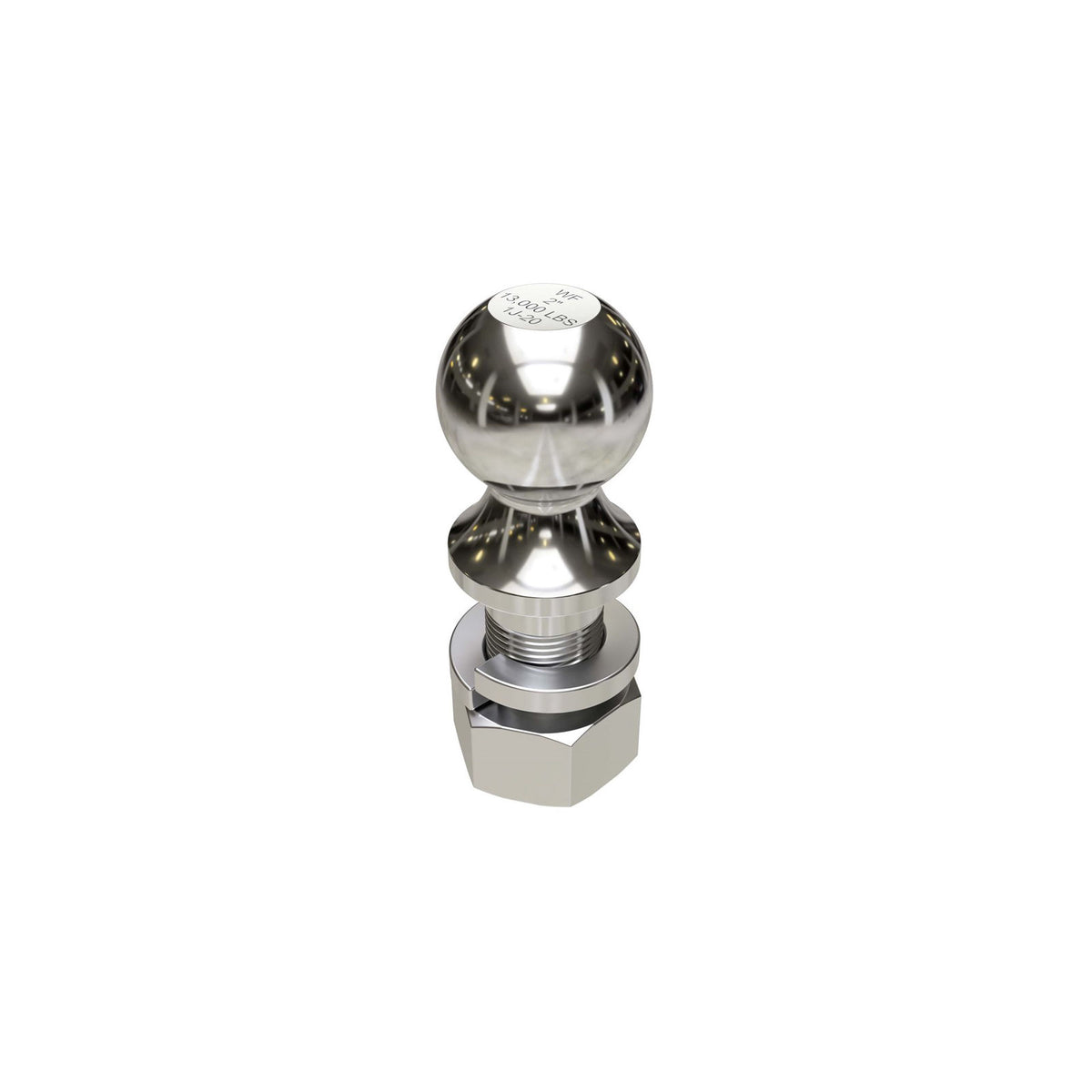 2-114-13C Wallace Forge Hitch Ball, 2" Ball Diameter, 1 1/4" Shank Diameter, 2