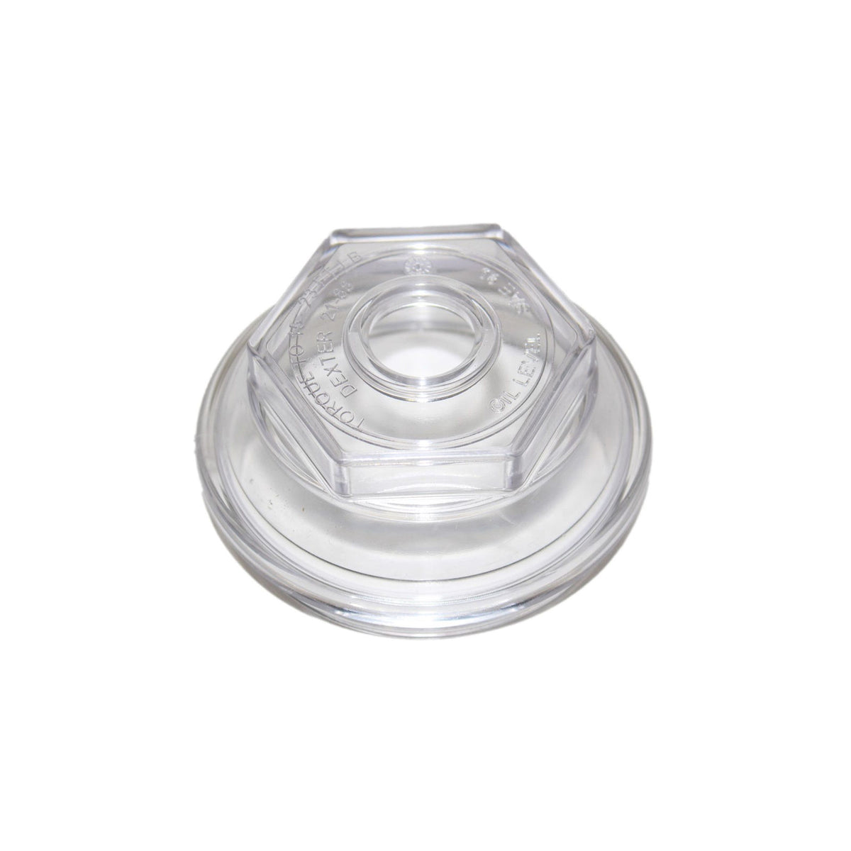 21-88 Oil Cap Replacement Part, Threaded, Clear Lexan, 3.475" OD, For 9K And