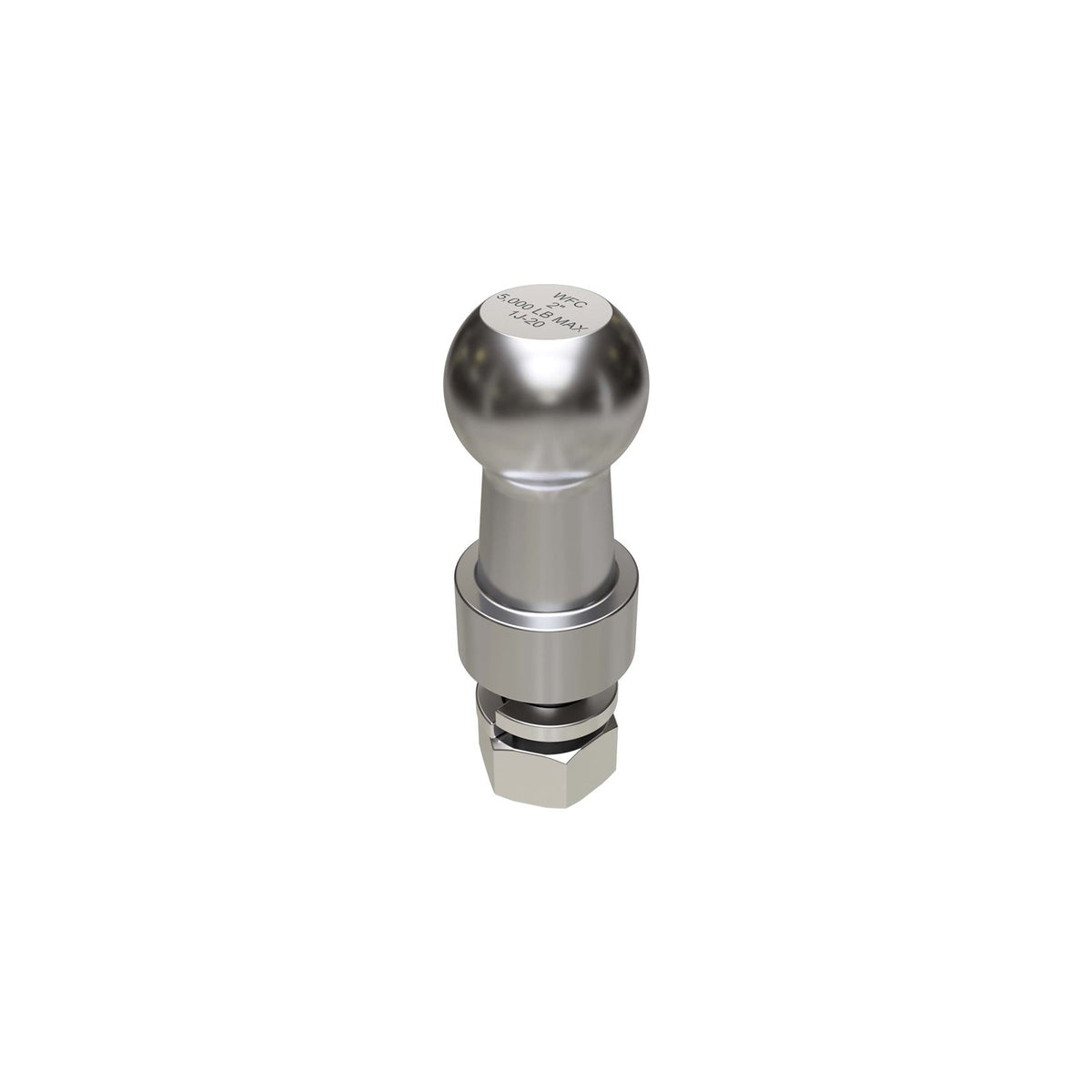 Wallace Forge 211RM Hitch Ball, 2" with 1" x 2" Shank, 1" Rise (5K) Zinc