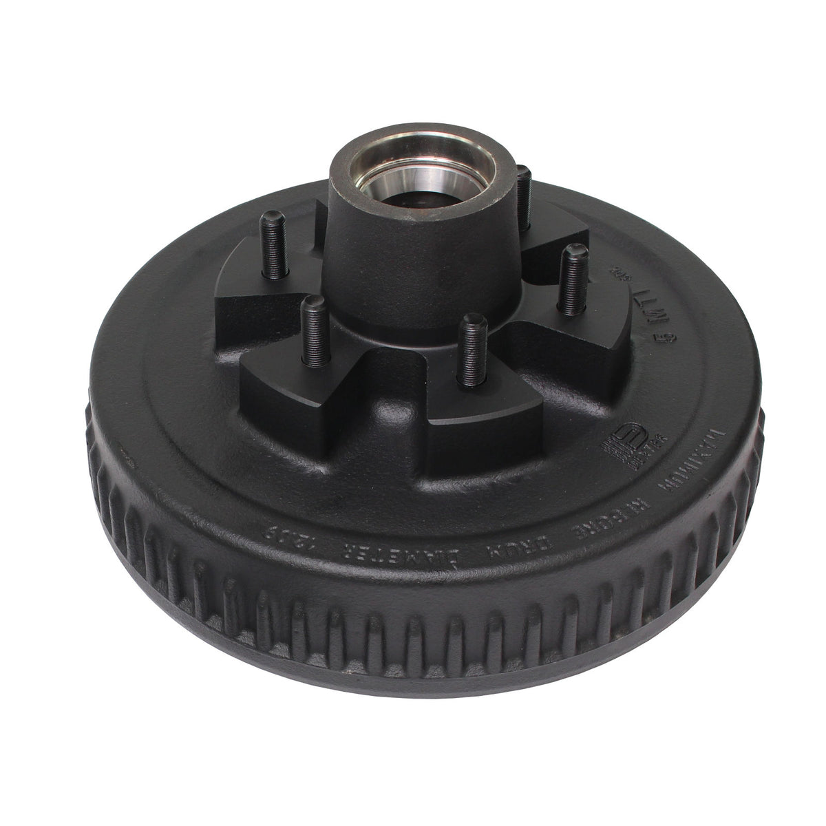 8-201-5 Dexter Hub-Drum with Studs and Races Only, #42 Spindle, Grease Lube,