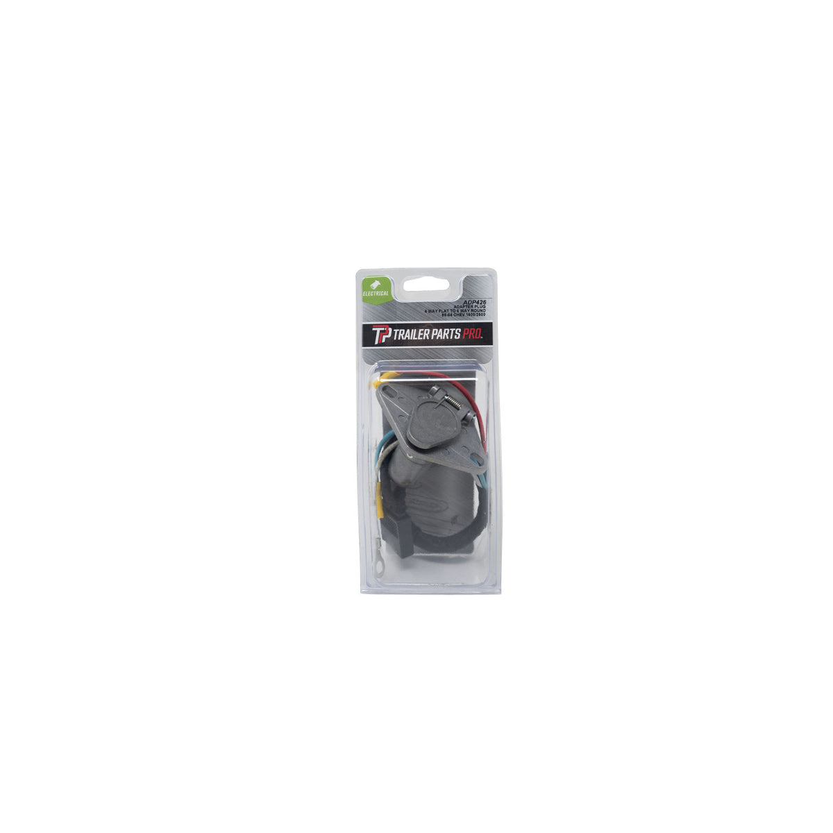 Trailer Parts Pro ADP426 Adapter Plug, Converts 4-Way Flat To 6-Way Round