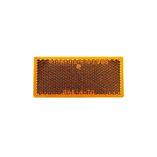 B483A Peterson 3.19" Wide Amber Rectangular Refector Surface Mount Adhesive