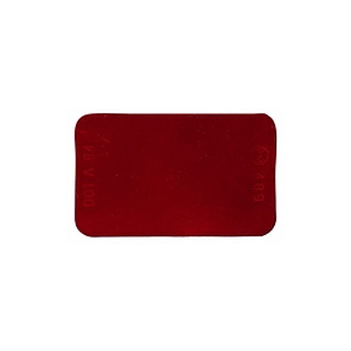 B489R Peterson 2.75" Wide Red Rectangular Refector Pressure-Sensitive Adhesive