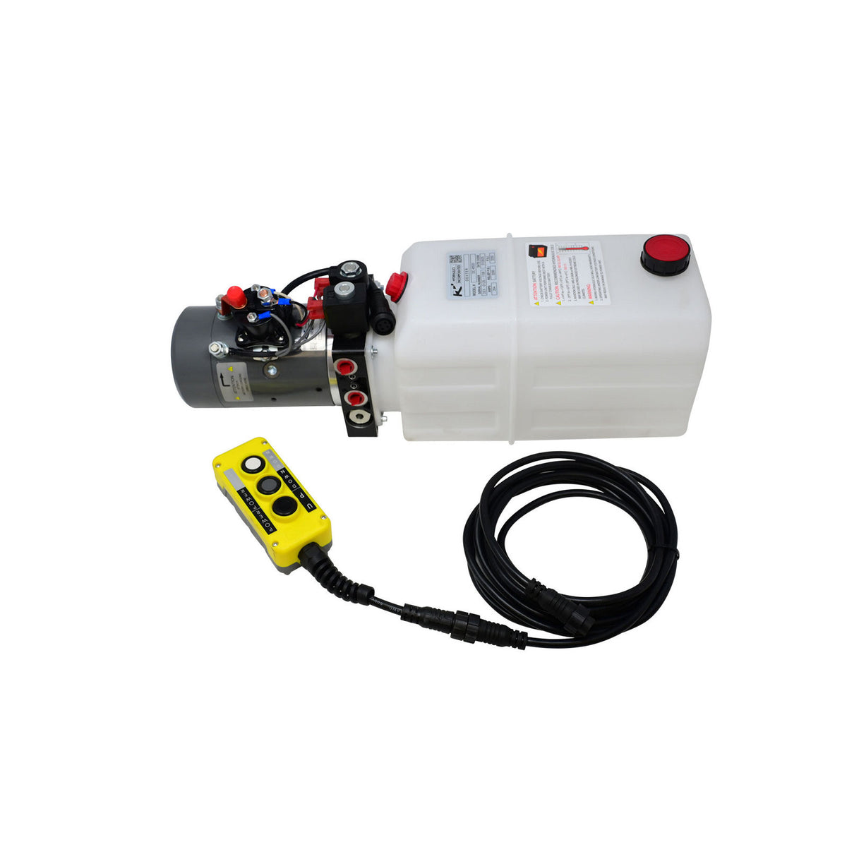 Dexter DC-45520 KTI Hydraulic Pump, 12V Double Action Pump, 6 Quart Reservoir,