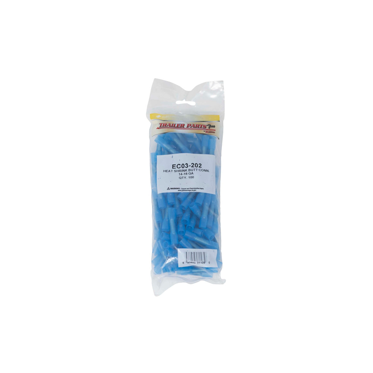 Trailer Parts Pro EC03-202 Heat Shrink Butt Connector, 16-14 Gauge, Blue,