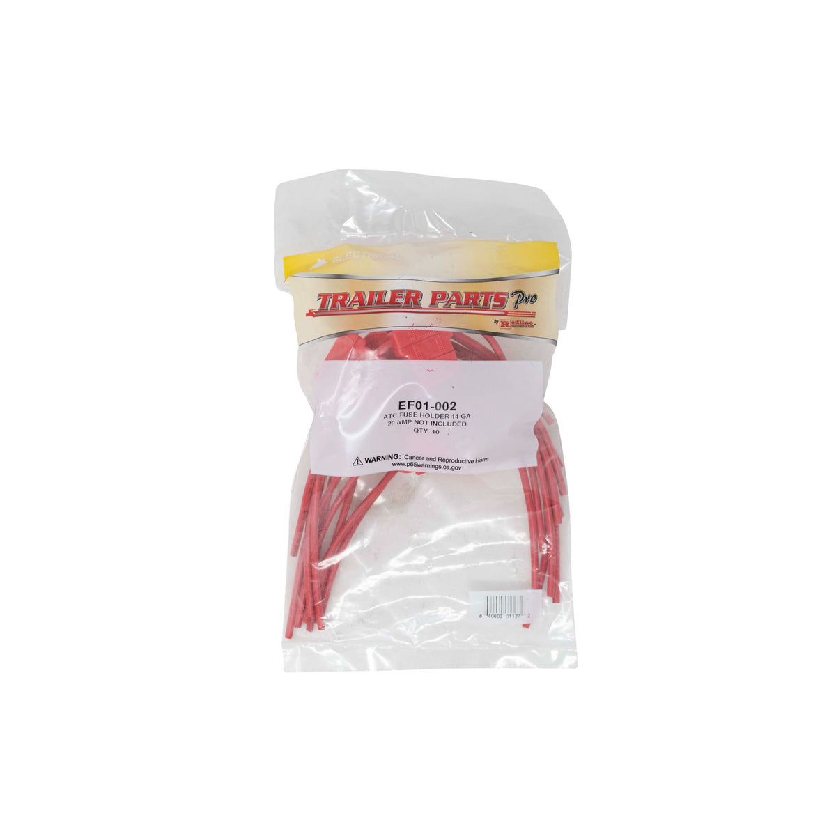 Trailer Parts Pro EF01-002 In-Line ATC Fuse Holder, 20-Amp, 14 Gauge Red Wire -