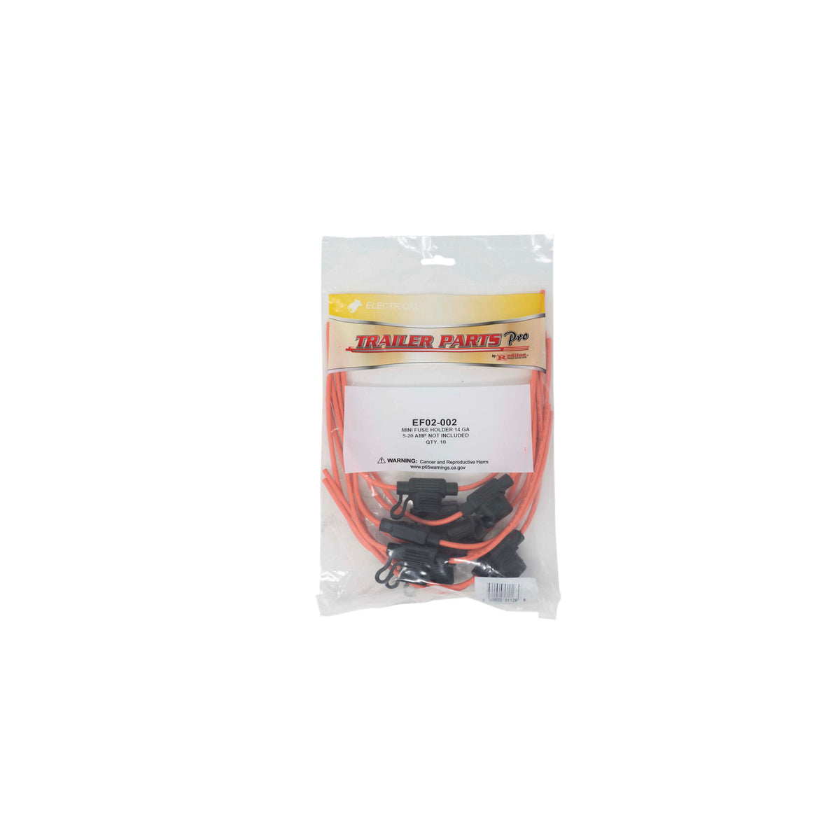 Trailer Parts Pro EF02-002 In-Line Mini Fuse Holder, 30-Amp, 12 Gauge Red Wire
