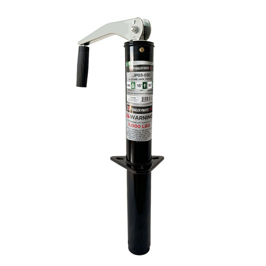 JP03-030 Trailer Parts Pro 5000 Lbs Capacity A-Frame Jack, Top Wind, 15" Lift,