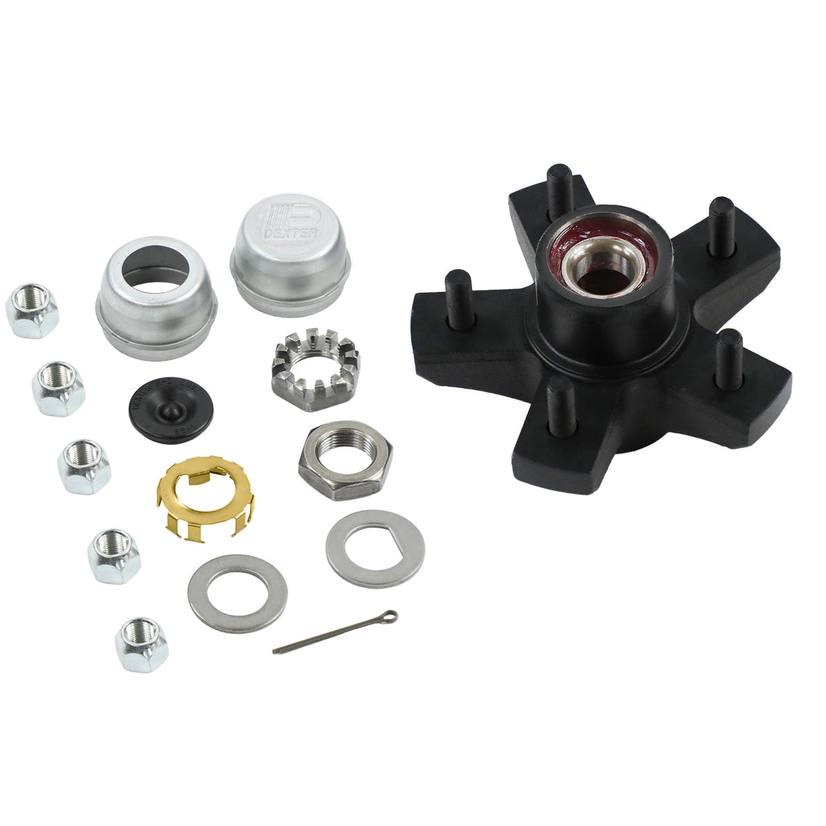K08-256-2G Dexter Complete Pre-Greased Idler Hub Assembly, E-Z Lube or Grease