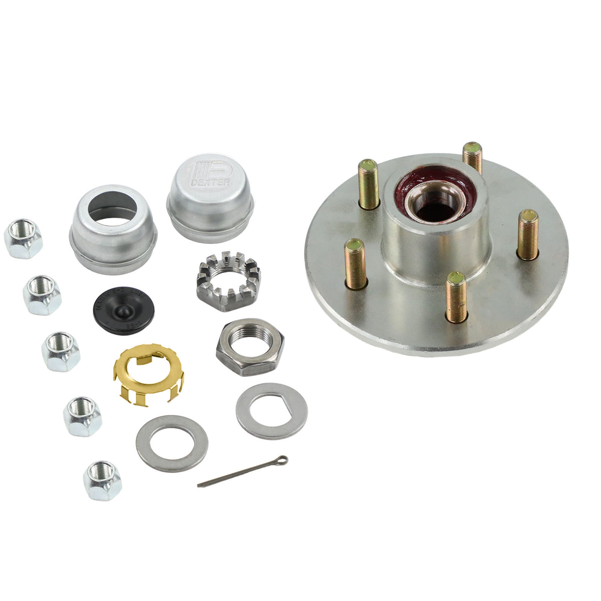 Dexter K08-436-1G PRE-GREASED HUB KIT 3.7K 545 ZINC 1.720" SEAL