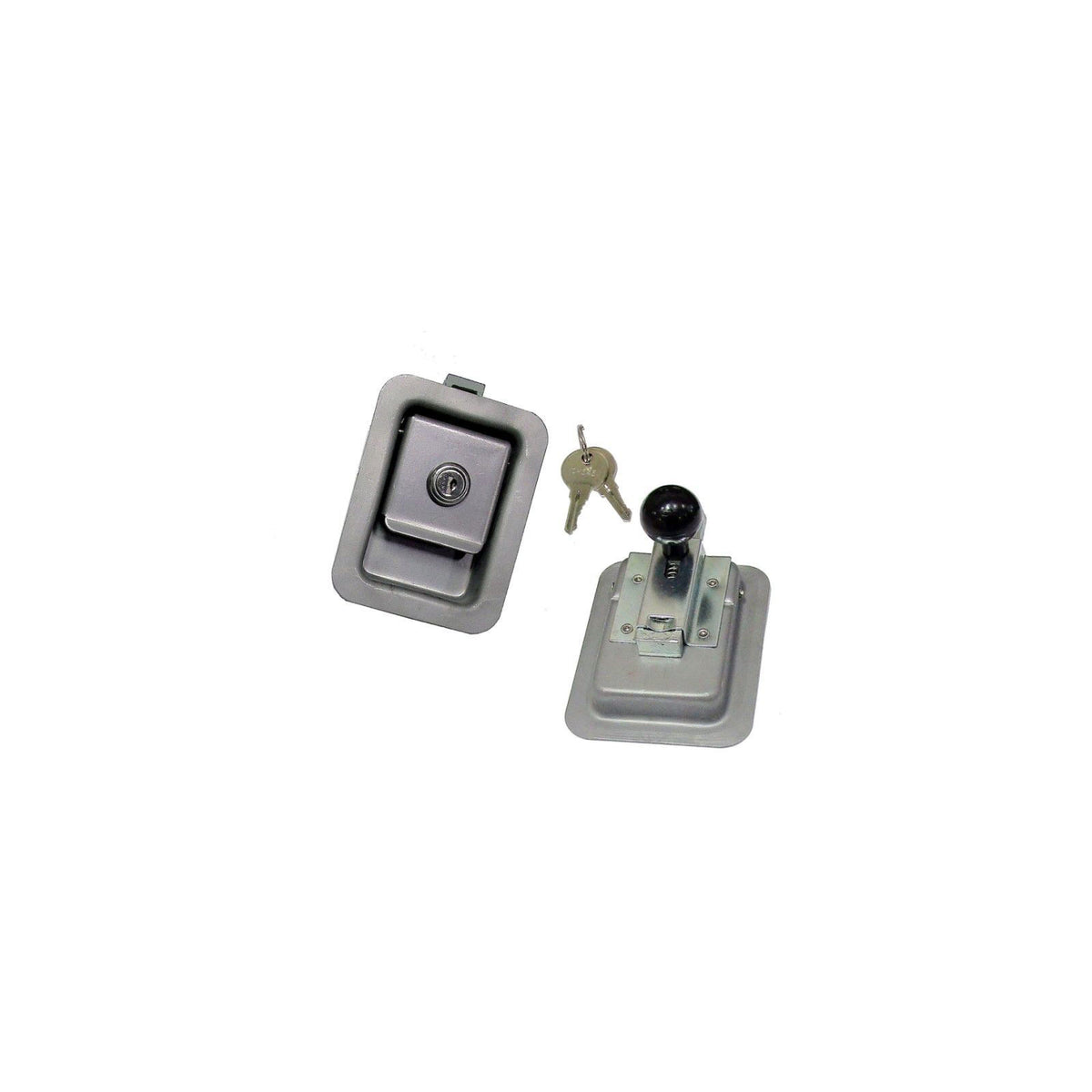 L1930 Flush Latch, Junior Locking, Inside Release, Plain Finish, 2 3/4" X 3