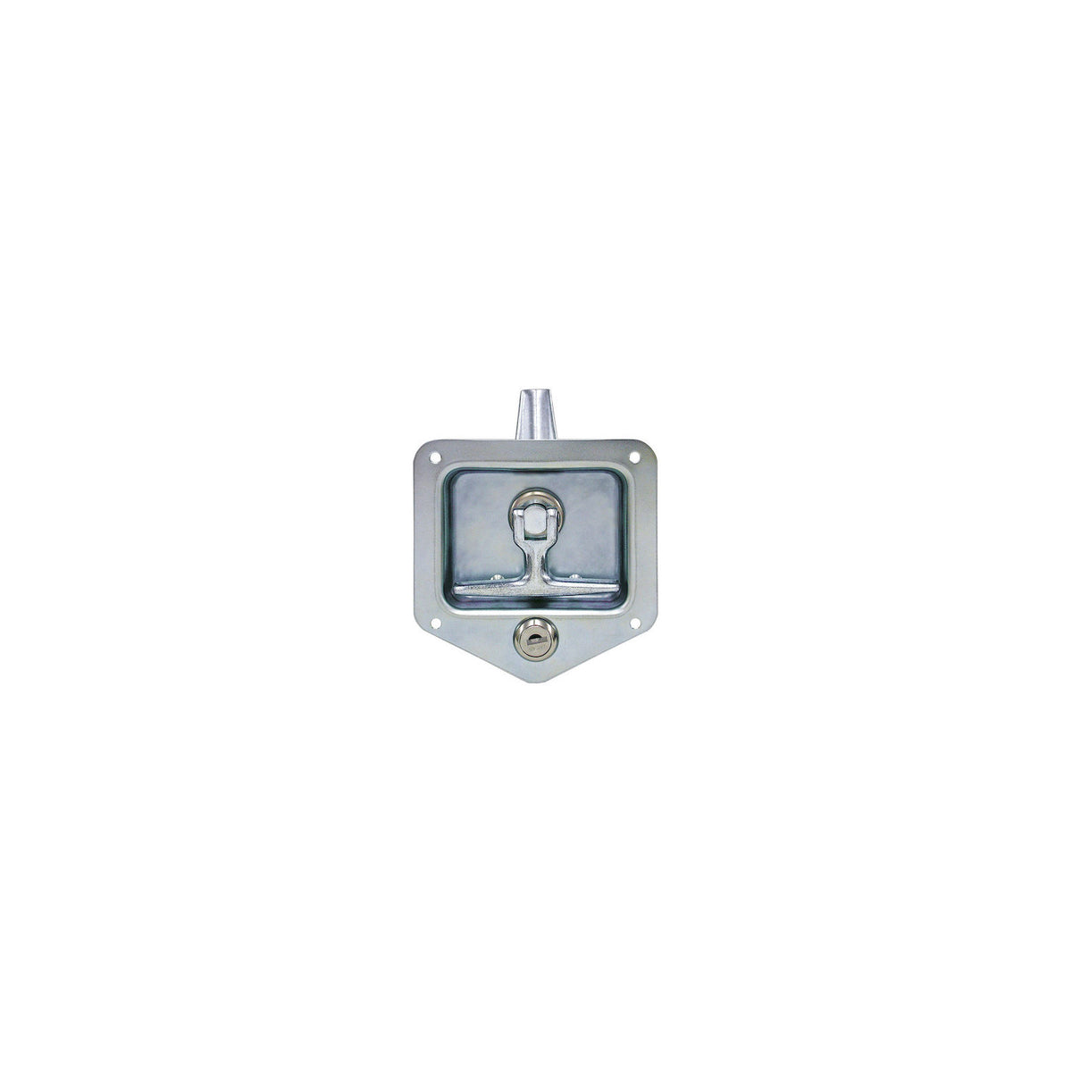 L4080 Flush Latch, T-Handle Locking, Stainless Finish, 2 3/4" X 3 3/4" Hole Size