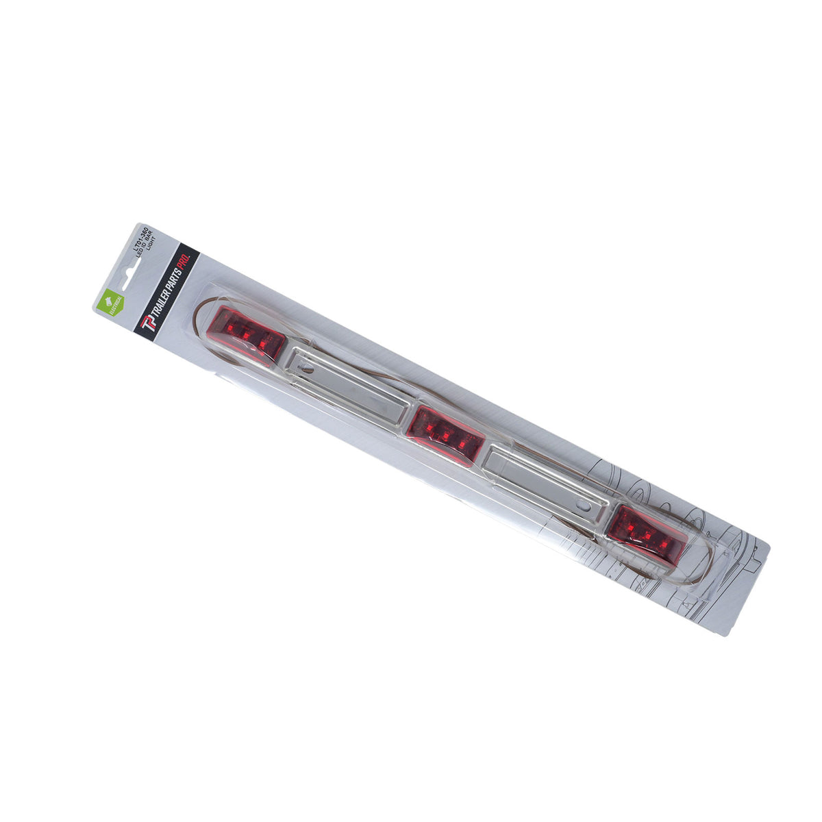 Trailer Parts Pro LT01-360 LED Red ID Bar Light, 9 Diode, 1 Wire Over 80,