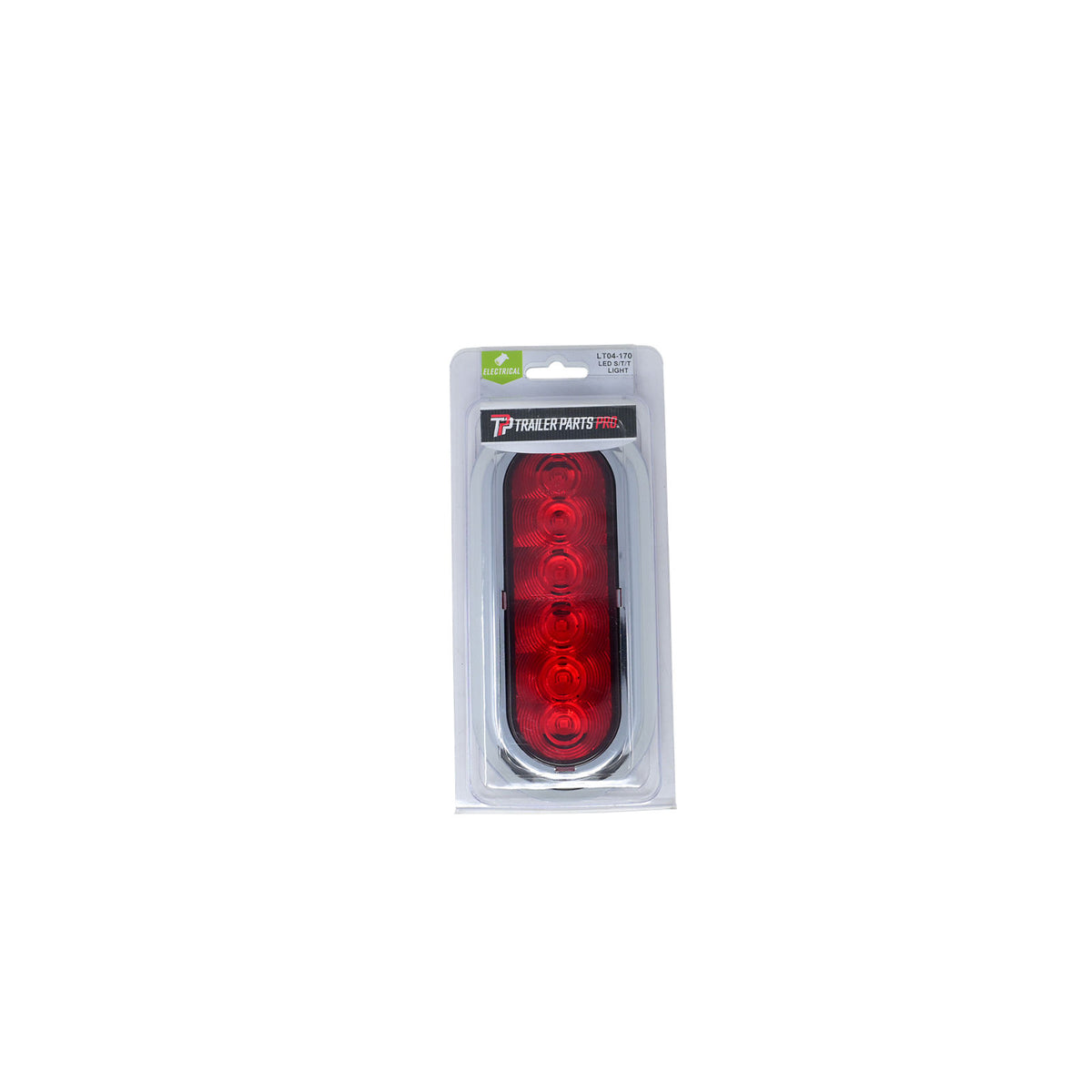 Trailer Parts Pro LT04-170 LED Fleet Red Stop, Turn & Tail Light, 6" Oval Flg