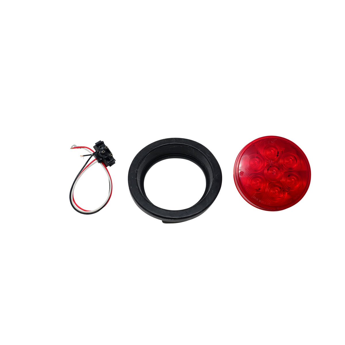 LT74-210 Trailer Parts Pro LED Stop, Turn & Tail Light Kit, 4" Red Round, 7