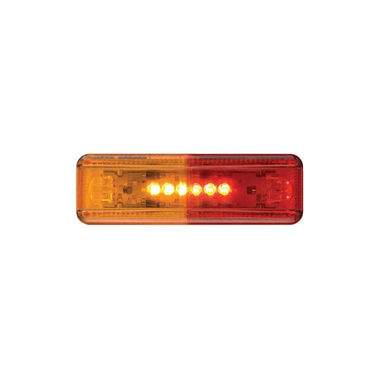 MCL-65ARB Optronics LED Fender Bracket Light 4" Red / Amber Rectangular,