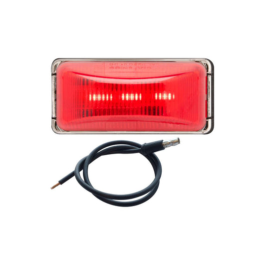 MCL-91RB Optronics LED Clearance Marker Light Kit, 2.78" Red Rectangular, 3
