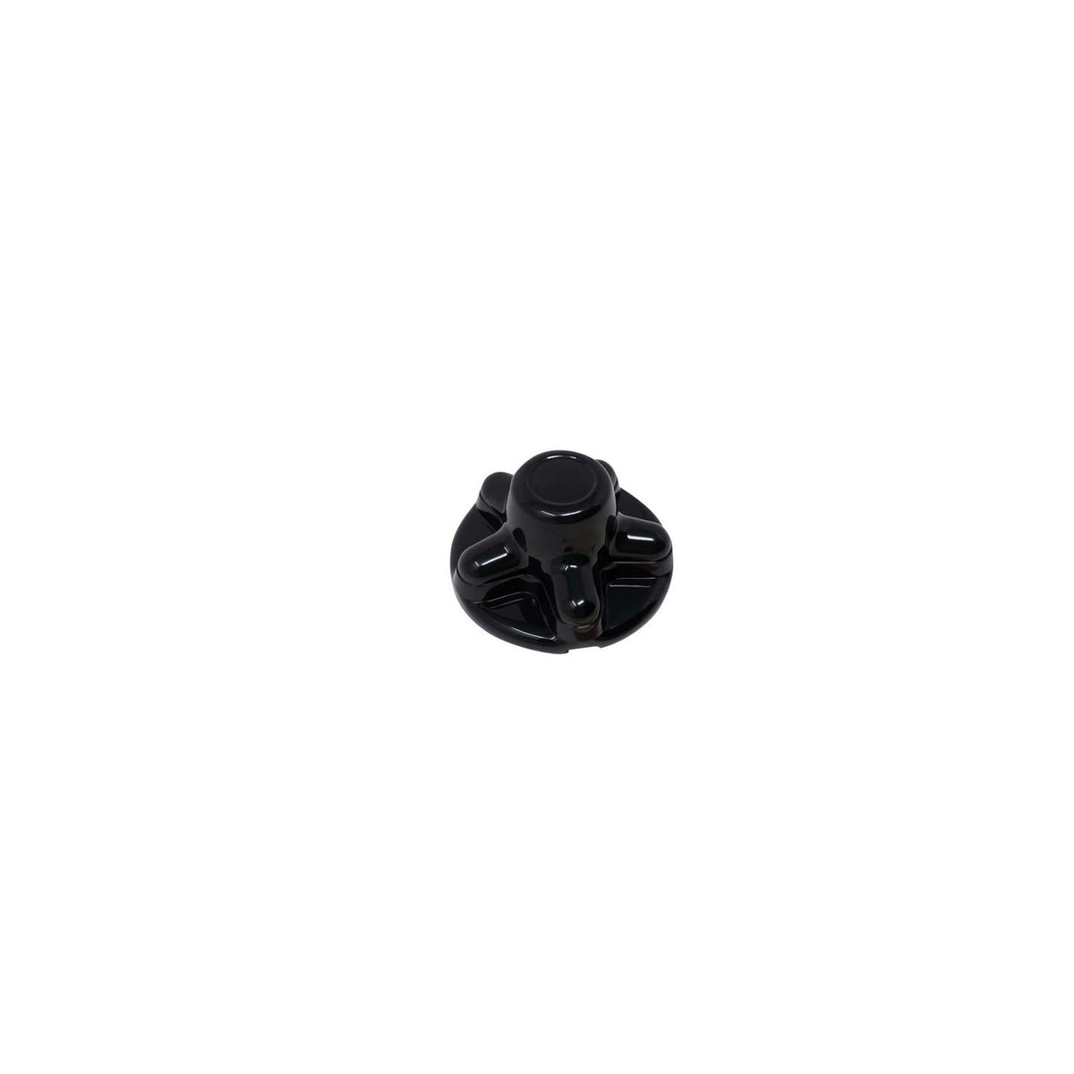 QT545B Hub Cover, 5 on 4.5 for 13/16 Hex Lug Nut, Black Plastic
