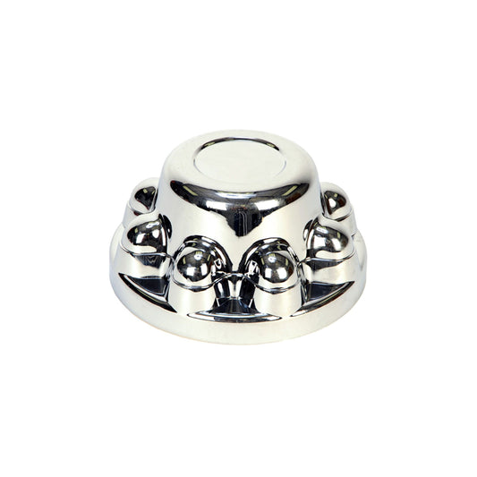 QT765C Hub Cover, 8 On 6.5 For 13/16 Hex Lug Nut, Chrome Plastic