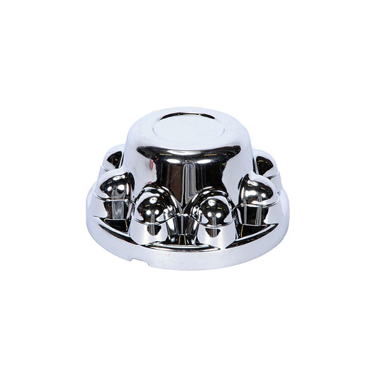 QT865C Hub Cover, 8 On 6.5 For 7/8 Hex Lug Nut, Chrome Plastic