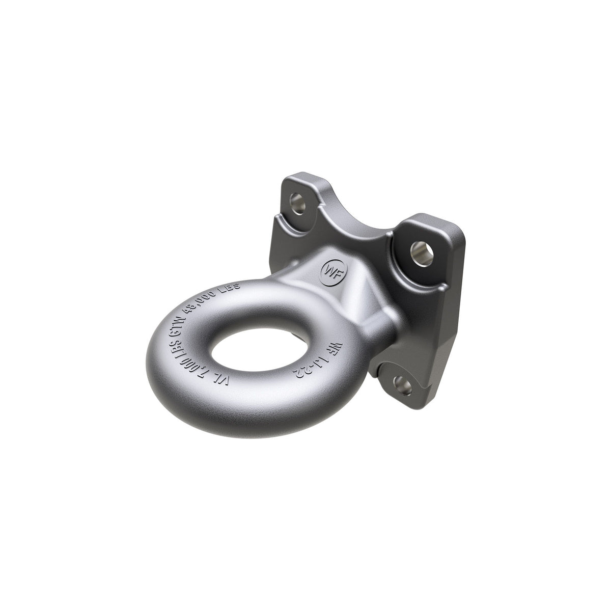 R50A Wallace Forge Coupler Tow Ring, 2 1/2" ID, Flat Mount (4-Bolt), 48,000 Lbs