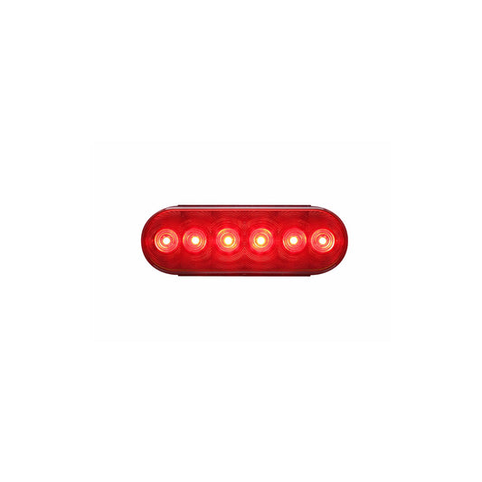 STL-12RB Optronics FLEET Count LED Stop, Turn & Tail Light, 6" Red Oval, 6 Diode