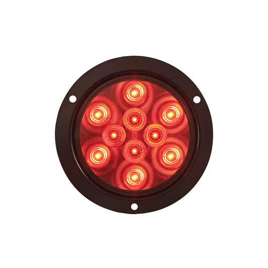 STL-42RB Optronics LED Stop, Turn & Tail Light, 4" Red Round, 10 Diode