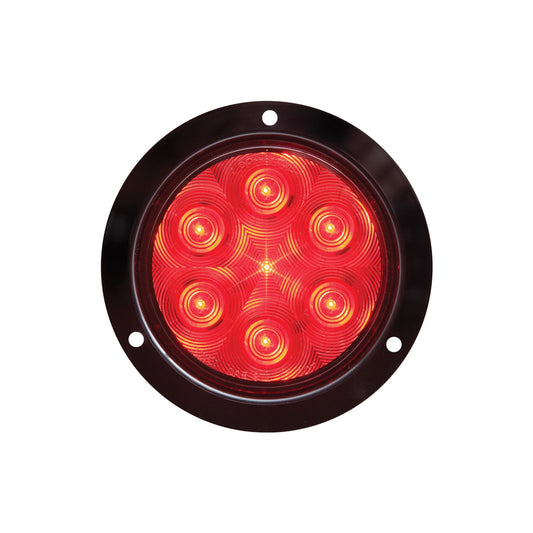 Optronics STL13RFB LED 4" Round, Red Stop, Turn & Tail Light, 7 Diode, Flange
