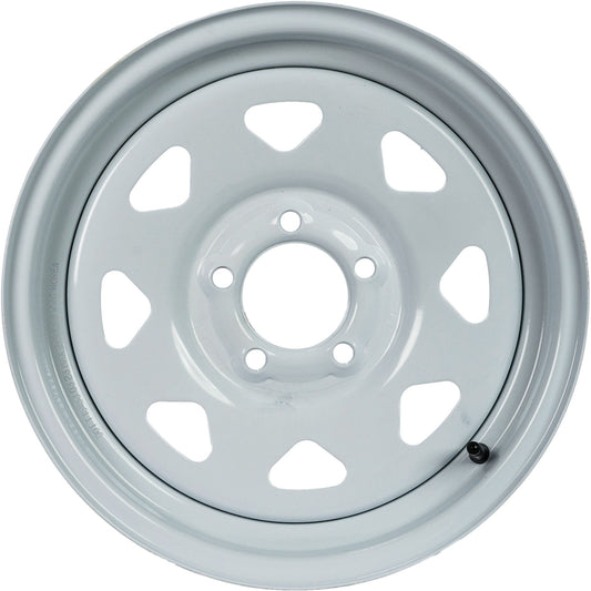 WH155-545WS Wheel Only, 15"x5", 5 on 4.5" Bolt Pattern, Steel White Spoke,