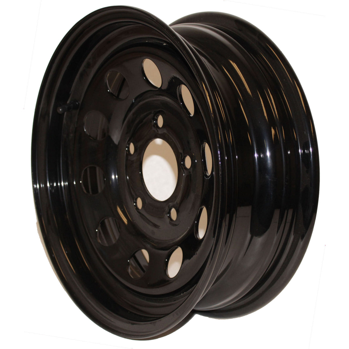 WH155-550BM Wheel Only, 15"X5", 5 on 5" Bolt Pattern, Black Modular, 2150 Lbs