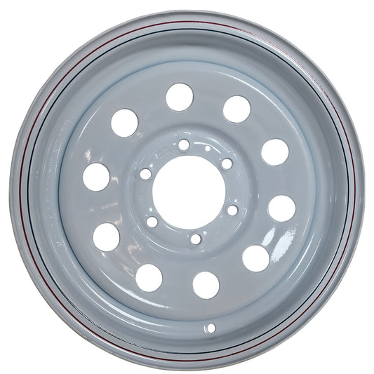WH166-655WM Wheel Only, 16"x6", 6 on 5.5" Bolt Pattern, Steel White Modular,