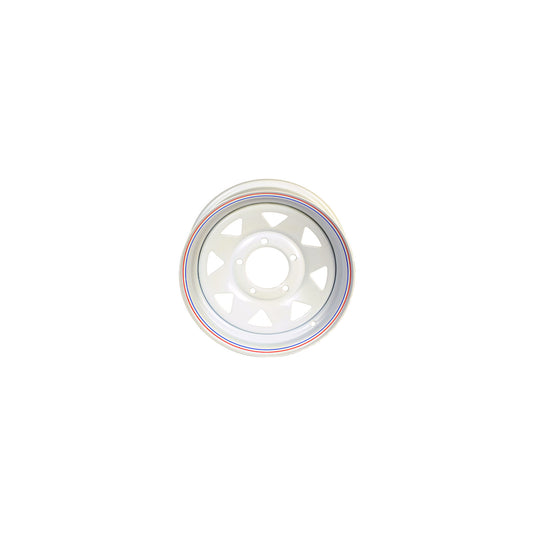WHI155-555WS Wheel Only, 15"x5", 5 on 5.5" Bolt Pattern, Steel White Spoke,