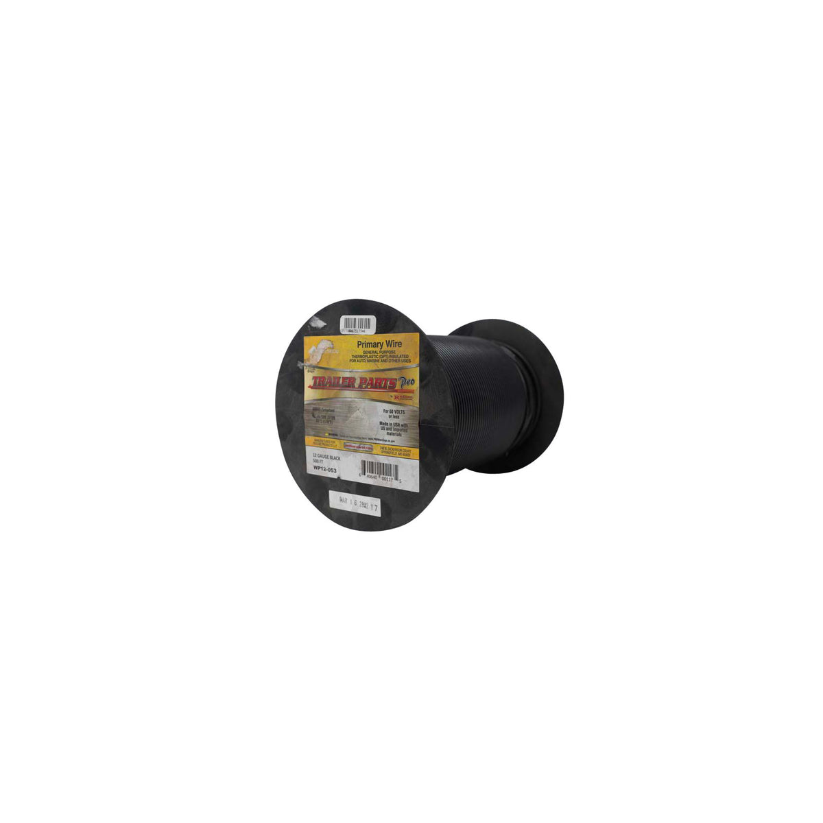Trailer Parts Pro WP12-053 Primary Wire, 12 Gauge, 1 Conductor, 500' Spool,
