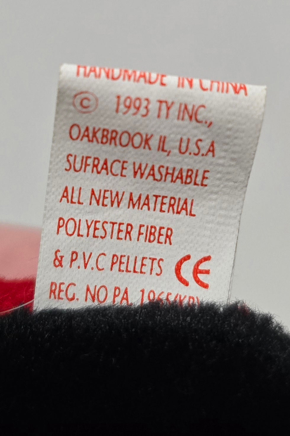 Beanie Baby "Lucky" With Tag Year 1993 ERROR  5-1-1995 Plush Toy Lady Bug